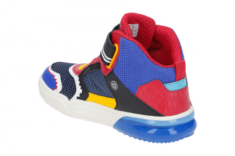 Geox Grayjay Kinder Schuhe blau rot Basketball J269YB