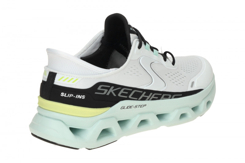 Skechers Glide Step Schuhe weiß grün Damen Slip-Ins 150510