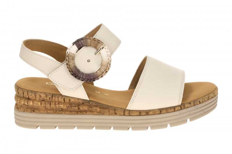 Gabor Keil Sandale creme beige Glattleder 82.706.52
