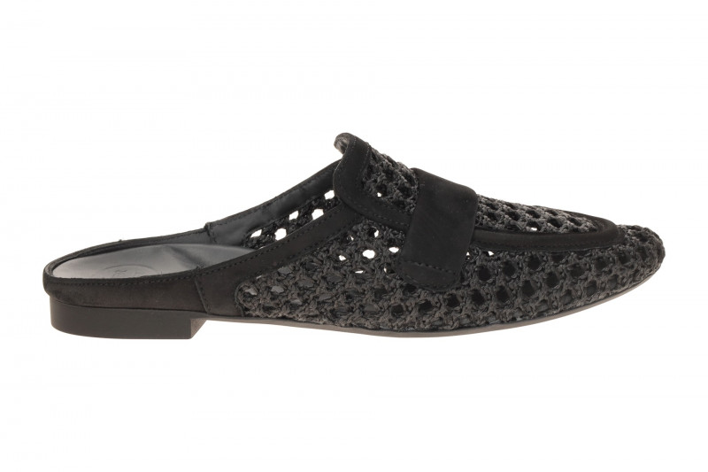 Paul Green Pantoletten Mules schwarz geflochten 6207