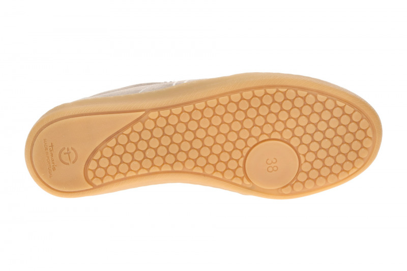 Tamaris Schuhe Sneaker grau taupe Velour 23609