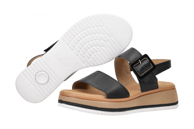 Gabor Plateau Sandale schwarz 82.744.57