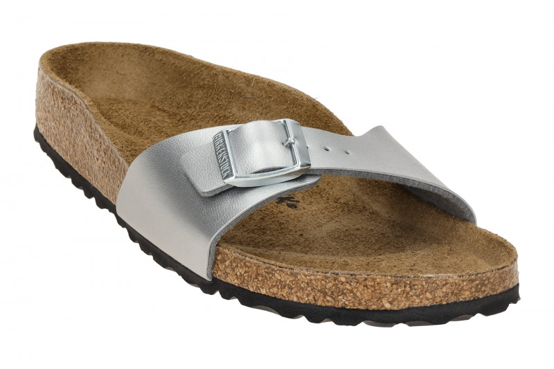 Birkenstock Madrid Pantolette silber grau SCHMAL 40413