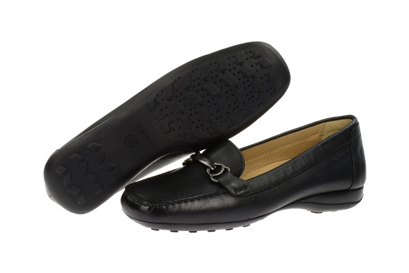 Geox Euro Slipper Mokassin schwarz D4245A