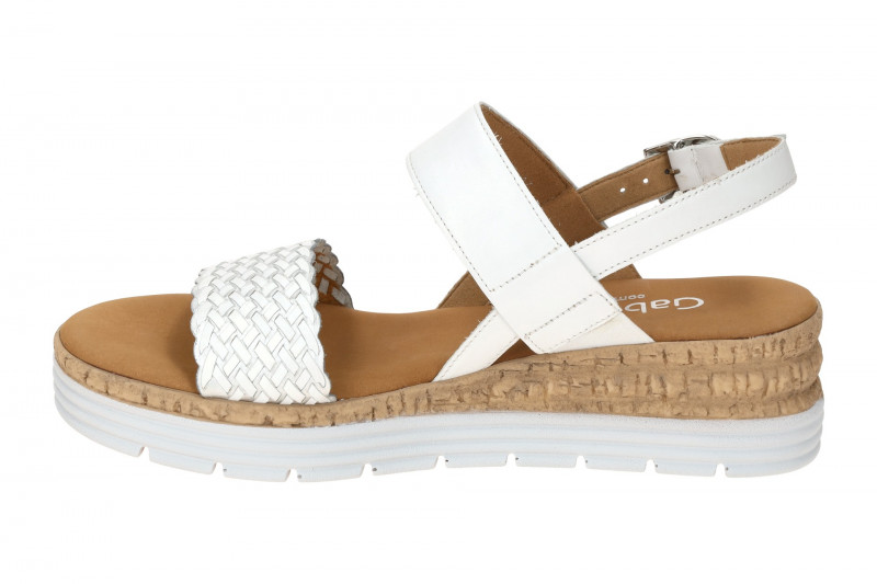 Gabor Keil Sandale weiß silber Flecht 62.705.51