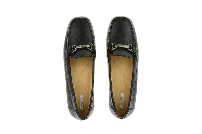 Geox Euro Slipper Mokassin schwarz D4245A