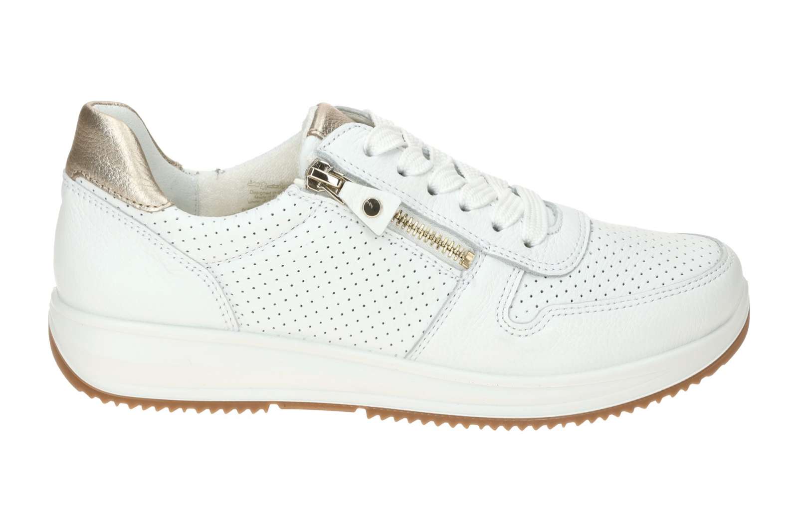 ARA Osaka Scarpe Da Ginnastica Donna, Streetwear, Colore Nero, Taglia 39 Larga (comoda), Suola Intercambiabile E Inserto In Bambù.