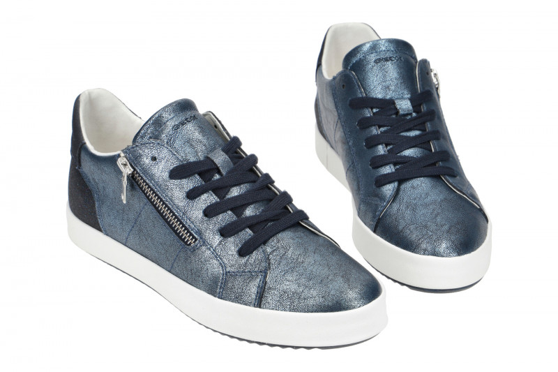 Geox Blomiee Schuhe Sneakers blau metallic