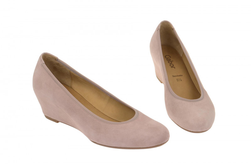 Gabor Keil Pumps rosa Wildleder 45.360.14