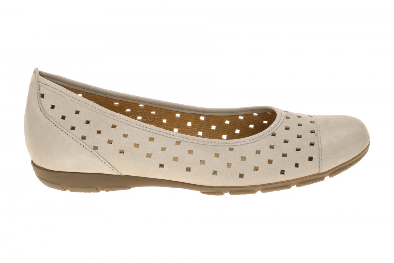 Gabor Schuhe Ballerina beige gelocht 84.169.12