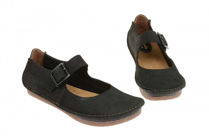 Clarks Janey June Schuhe schwarz Nubuck