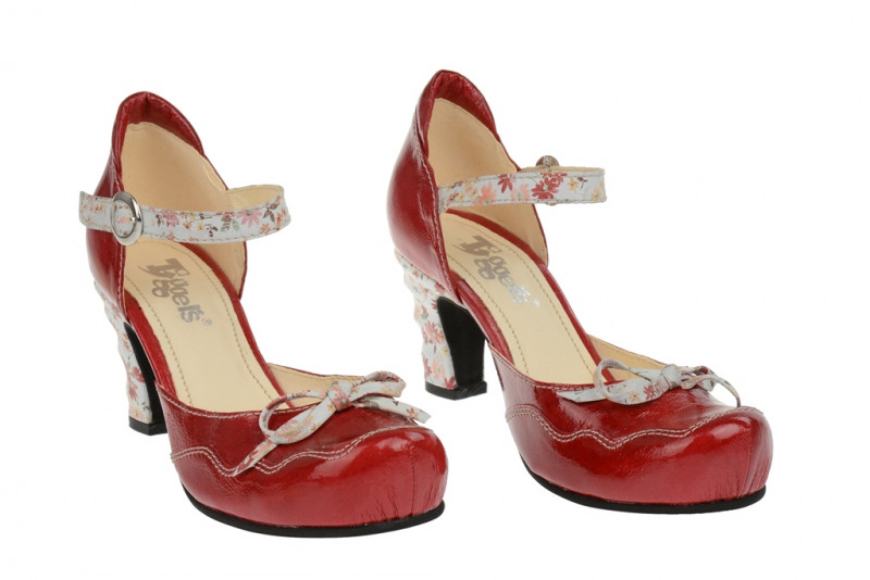 Tiggers Wave Riemchen Pumps - rot Lackleder