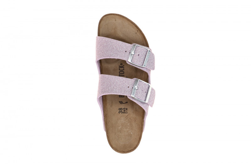 Birkenstock Arizona BS Pantolette Glitzer lila SCHMAL 1030164