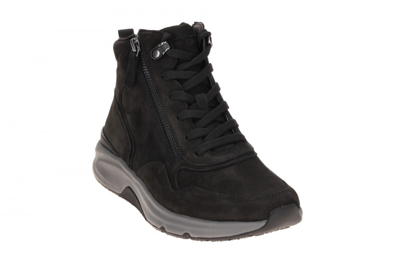 Gabor RollingSoft Mid-Sneakers Stiefel schwarz Nubuck 0803.03.003