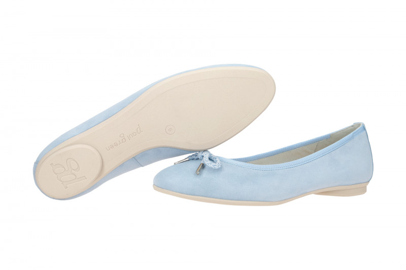 Paul Green Ballerinas Schuhe hellblau lago Samt 2925