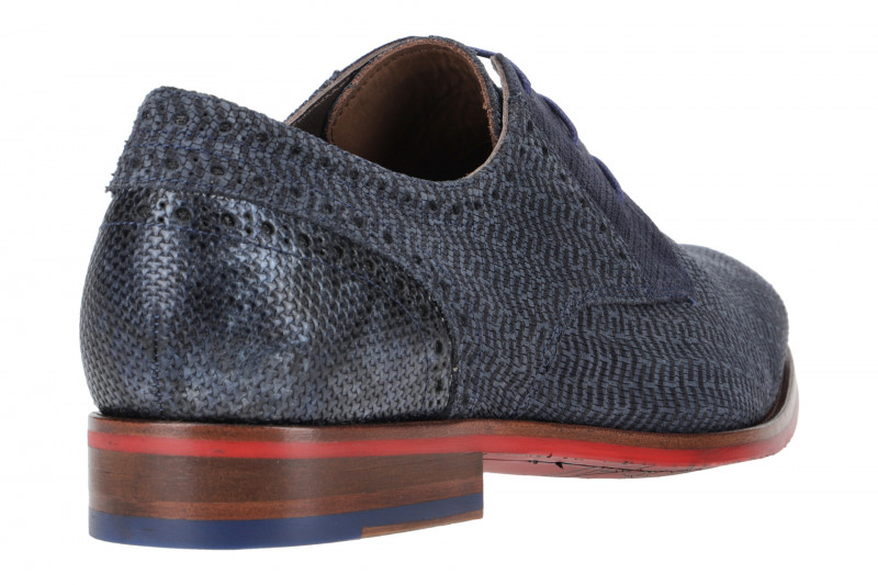 Floris van Bommel Schuhe blau Nubuck 18107