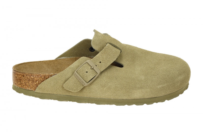 Birkenstock Boston Clogs Damen Pantolette grün khaki SCHMAL 1025844