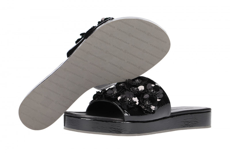 K&S Neo Pantolette schwarz Lack
