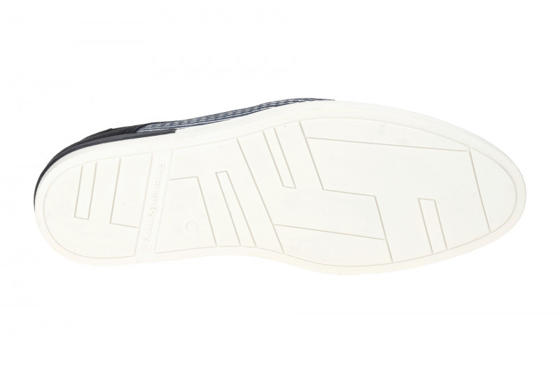 Floris van Bommel De Dekker Schuhe blau weiß gestreift 30288