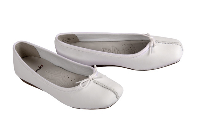 Clarks Ballerina Freckle Face weiß