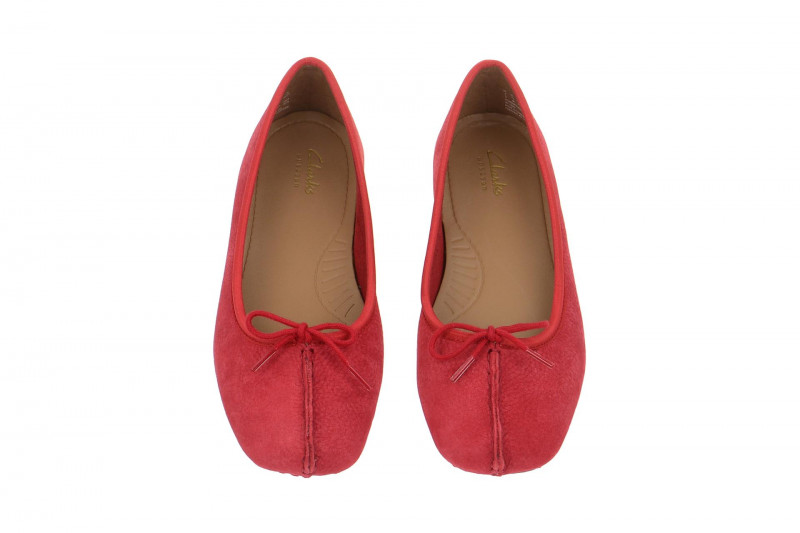 Clarks Freckle Ice Ballerinas rot Wildleder 26114044 4