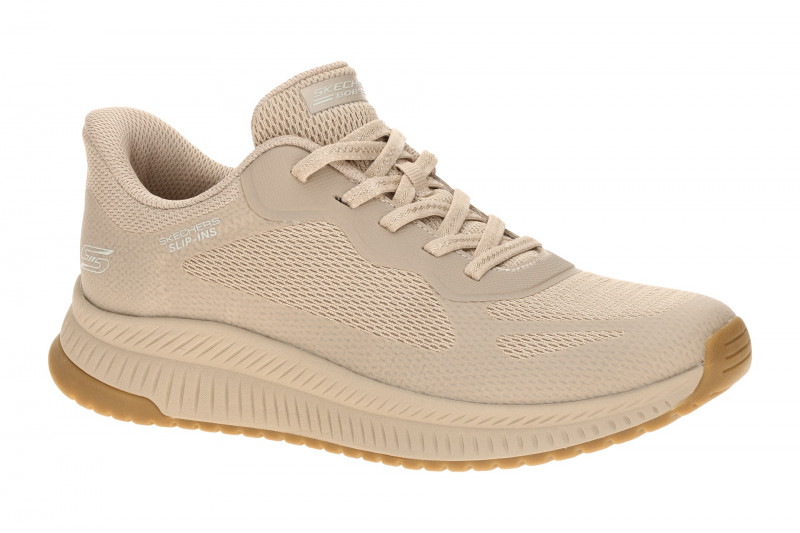 Skechers Bobs Squad 4 Sneakers Schuhe taupe braun SLIP-INS 117624
