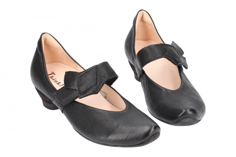 Think Aida Riemchen Pumps schwarz 4-84250-00