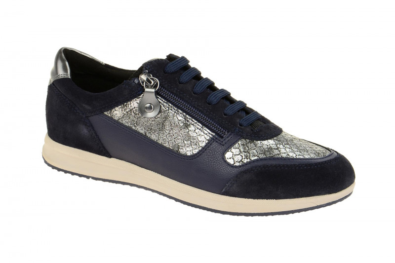 Geox Avery Schuhe blau grau metallic D74H5A 0PV22 C0739