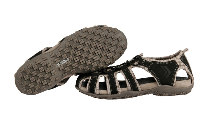 Geox Respira Schuhe Sand Strel schwarz beige Sandalette