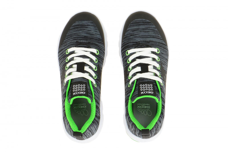 Geox Respira Xunday Boy Kinder Schnürschuhe in dunkelgrau