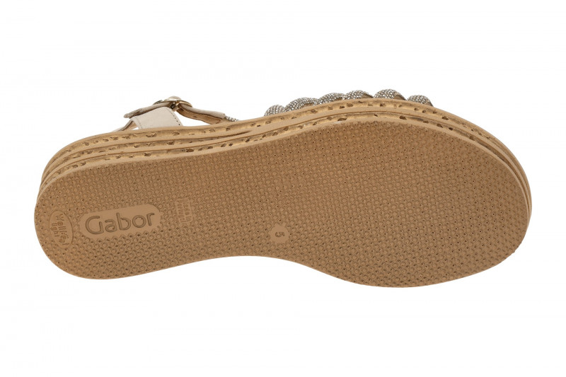 Gabor Fashion Plateau Sandalen gold Strass 84.555.82