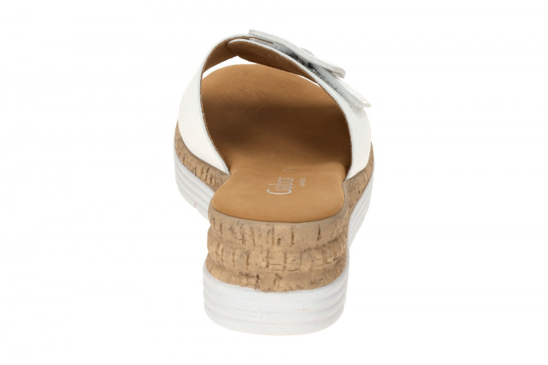 Gabor Keil Pantolette weiß Glattleder 62.702.50