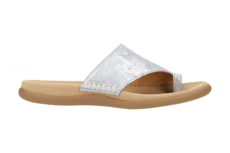 Gabor Pantolette hellblau silber metallic 23.700.66