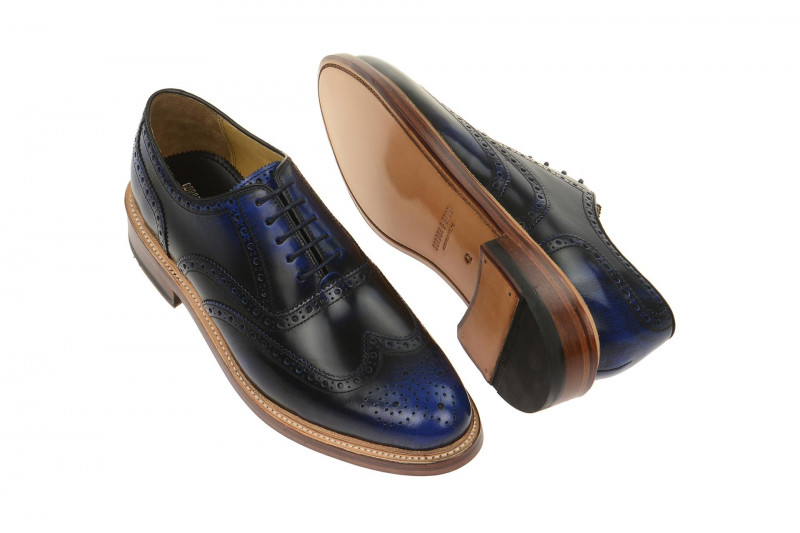 Gordon & Bros Schuhe Levet blau Rahmengenäht 2506