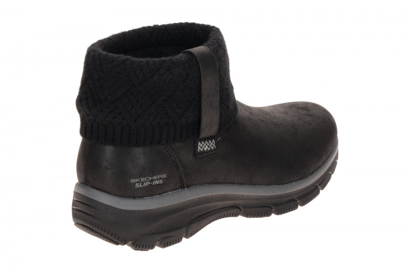 Skechers Easy Going Stiefelette schwarz Slip Ins Strick