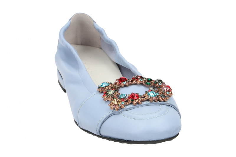 K&S Malu Ballerinas hell-blau gold 10460