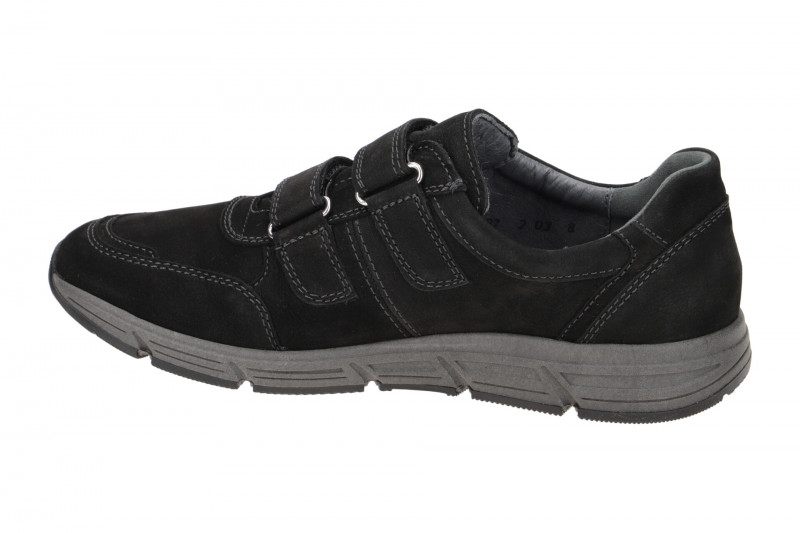 Waldläufer Haslo Schuhe Herren schwarz Klett Nubuck 323301