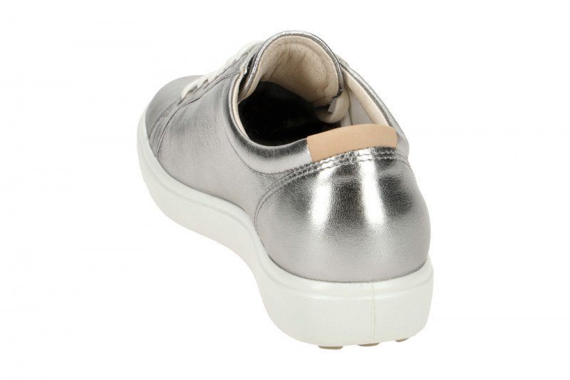 Ecco Soft 7 Schuhe silber grau Damen Sneakers