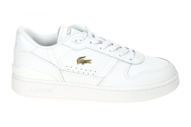 Lacoste T-Clip Set Schuhe Sneakers weiß gold Damen 0038
