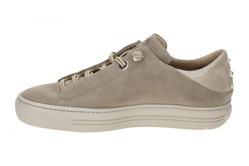 Paul Green Sneaker Schuhe grau Velour Perlen 5476