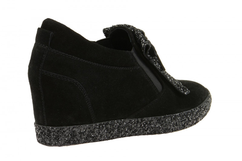 K&S Liberty Keil Slipper schwarz Glitter