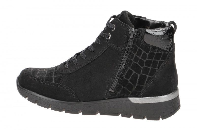 Waldläufer Ramona Stiefelette schwarz K-Weite Nubuck