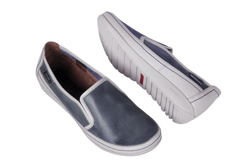 Pikolinos Lisboa Schuhe blau weiß Slipper 767-8487LA