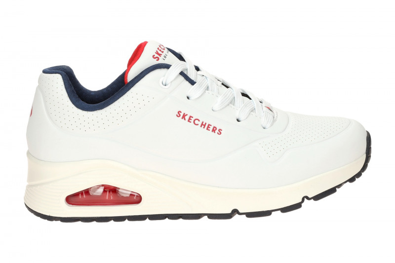 Skechers Uno Schuhe weiß blau Damen Sneakers 73690