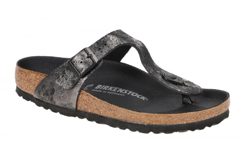 Birkenstock Gizeh BS Pantolette schwarz metallic 1019408
