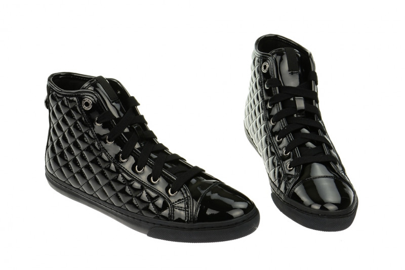 Geox New Club Stiefel schwarz Lack