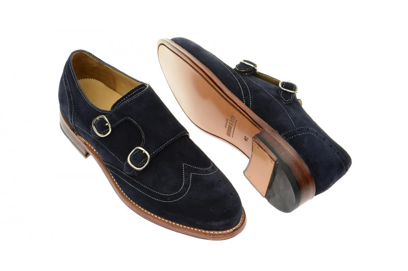 Gordon & Bros Schuhe Levet blau Double Monk 4925