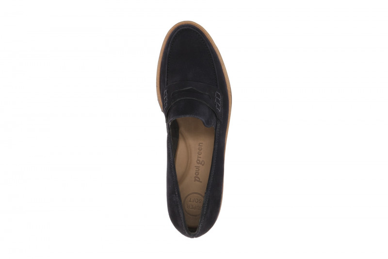 Paul Green Schuhe Slipper blau Samt-Velour 2694