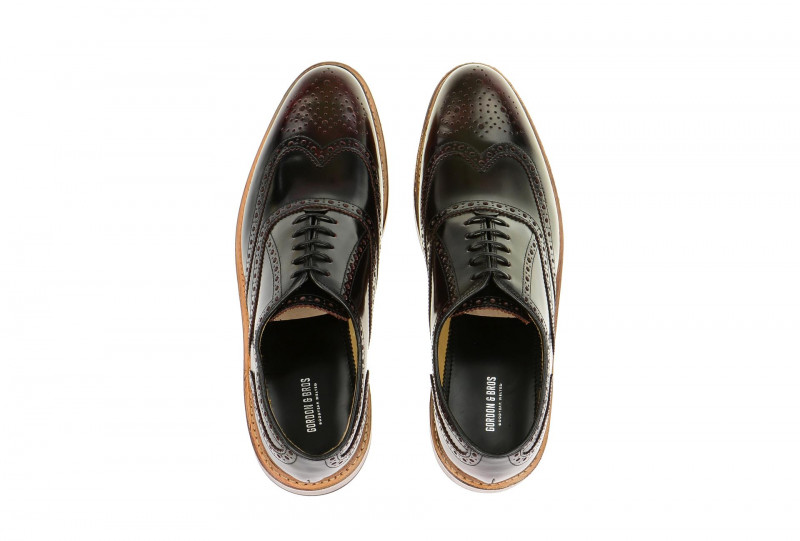 Gordon & Bros Levet Schuhe schwarz rot Rahmengenäht 2506