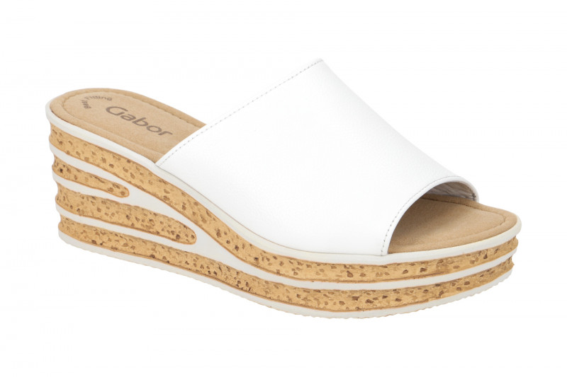 Gabor Plateau Pantolette weiß Fashion 44.650.21